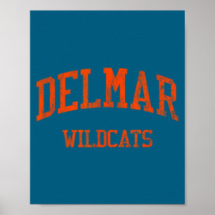 Delmar High School Hs Delmar De Vintage Srts  Poster