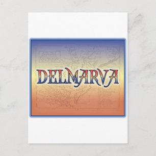 DelMarVa Antique Map Postcard