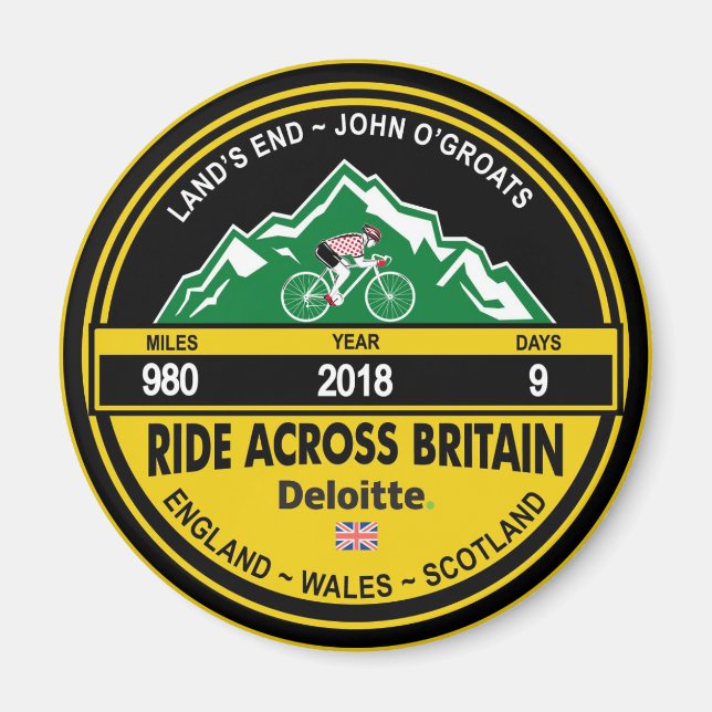 Deloitte RIDE ACROSS BRITAIN 2018 Magnet (Front)