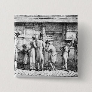 Delpech's Lithographic Print Shop, c.1818 15 Cm Square Badge