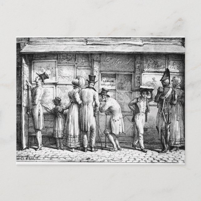 Delpech's Lithographic Print Shop, c.1818 Postcard (Front)