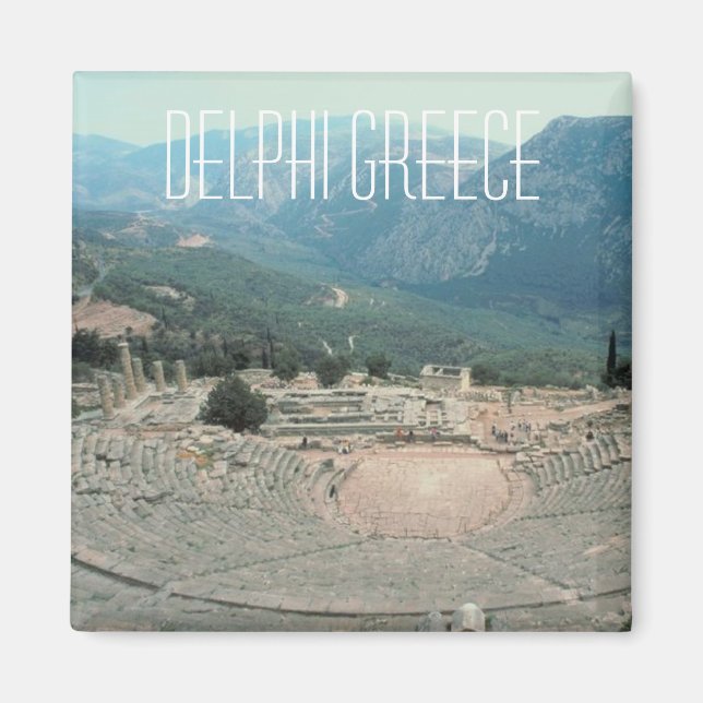 Delphi Greece Photo Travel Souvenir Fridge Magnet (Front)