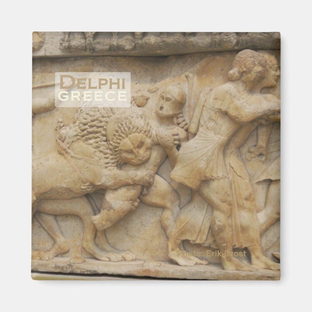 Delphi Greece Siphnian Souvenir Fridge Magnet (Front)