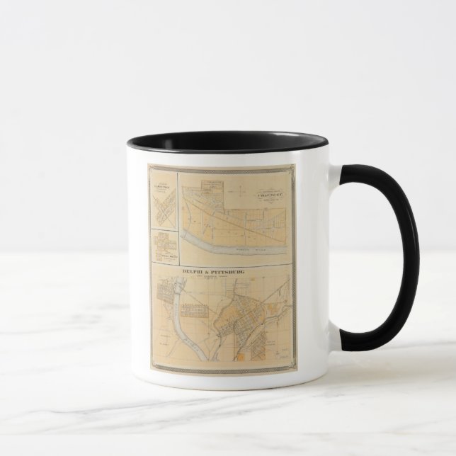 Delphi & Pittsburg with suburban towns Mug (Right)