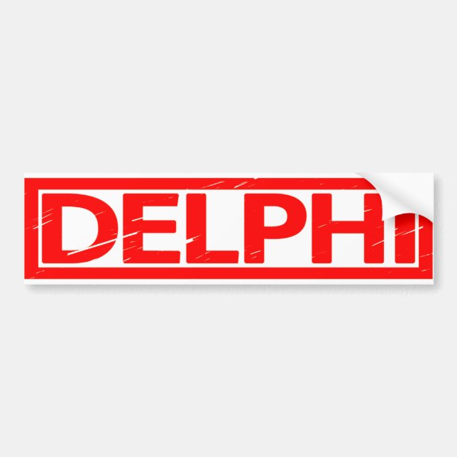 Delphi Stamp Bumper Sticker (Front)