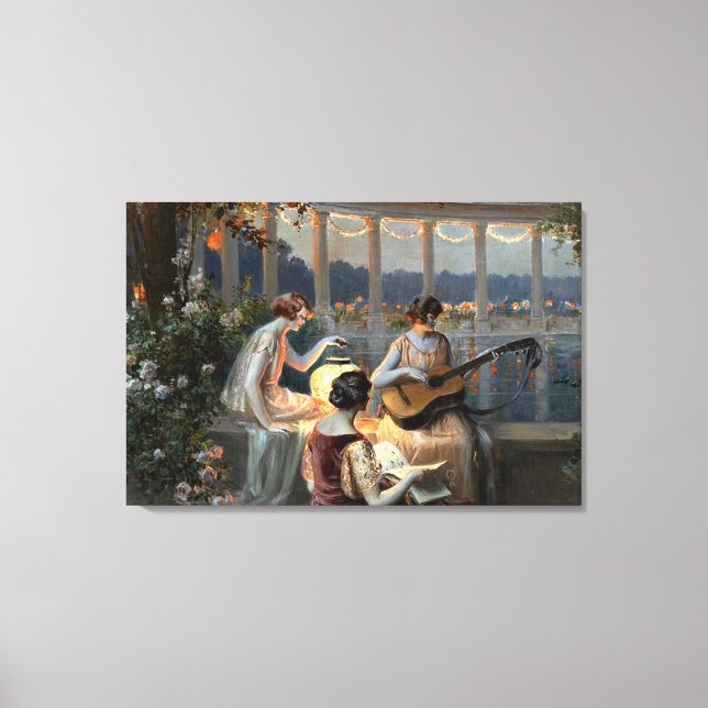 Delphin Enjolras' Les Musiciennes sur la Terrasse Canvas Print (Front)