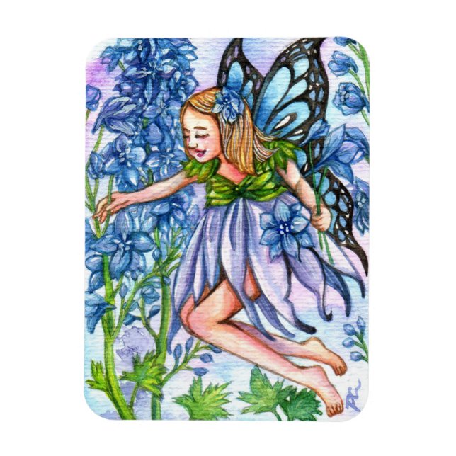 Delphinium Fairy Magnet (Vertical)