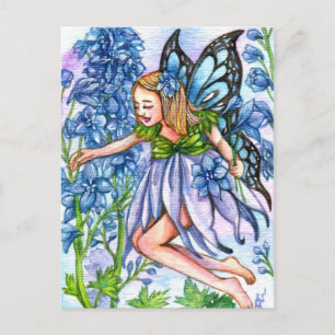 Delphinium Fairy Postcard