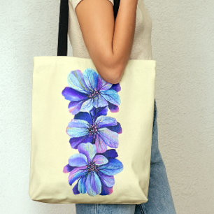 Delphinium  Flowers Casual Chic Fashion Tote Bag