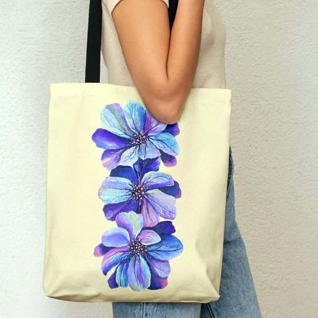 Delphinium  Flowers Casual Chic Fashion Tote Bag (Creator Uploaded)