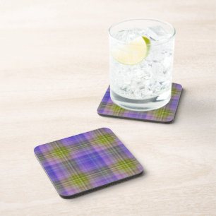 Delphinium Plaid Coaster Set