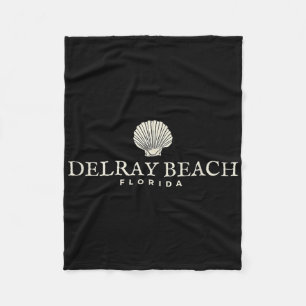 Delray Beach , Beach Lover Delray Florida Tee Fleece Blanket