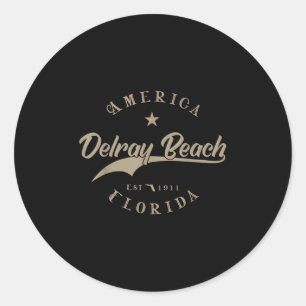 Delray Beach Fl _ Florida  Classic Round Sticker