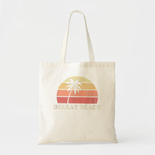 Delray Beach FL Vintage 70s Retro Throwback Design Tote Bag