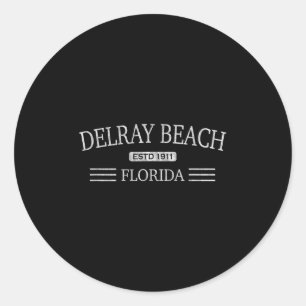 Delray Beach Florida - Fl  Classic Round Sticker