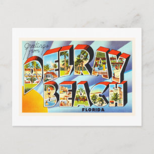 Delray Beach Florida FL Vintage Travel Souvenir Postcard