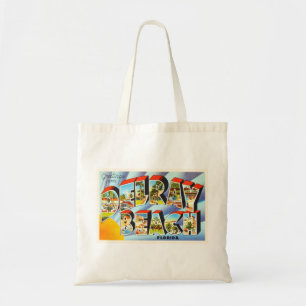 Delray Beach Florida FL Vintage Travel Souvenir Tote Bag