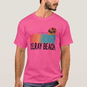 Delray Beach Florida Men Surfing Women T-Shirt