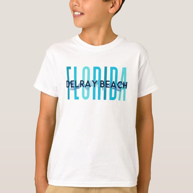 Delray Beach Florida (Ocean Wave) T-Shirt (Front)