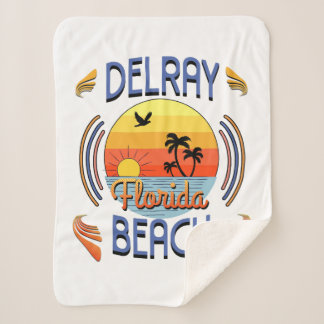 Delray Beach, Florida Sherpa Blanket