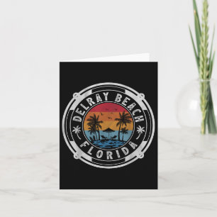 Delray Beach Florida Summer Vacation Vintage Sunse Card