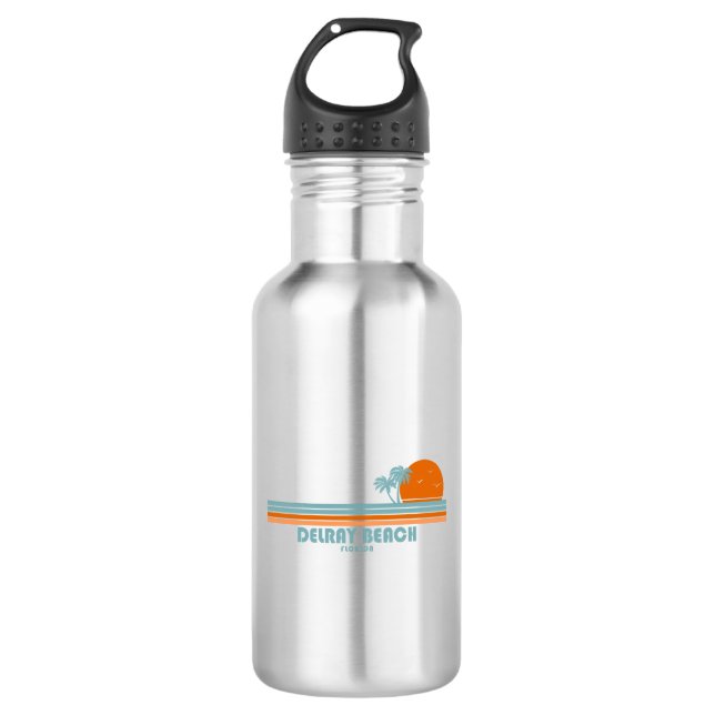 Delray Beach Florida Sun Palm Trees 532 Ml Water Bottle (Front)
