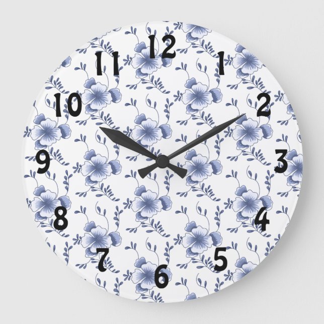 Delsuite Style Pansy Large Clock (Front)