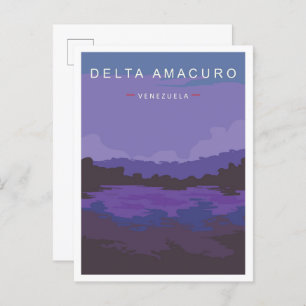 Delta Amacuro Venezuela Art Vintage Travel Postcard