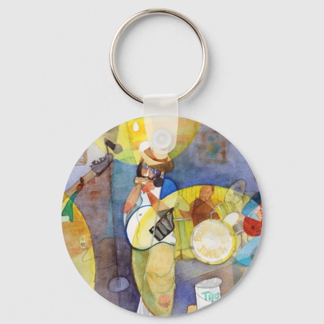 Delta Blues Music Design Key Ring (Front)