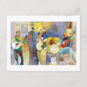 Delta Blues Music Design Postcard