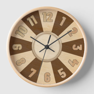 Delta Clock, 3D Wood Carved Wall Decoration  Clock