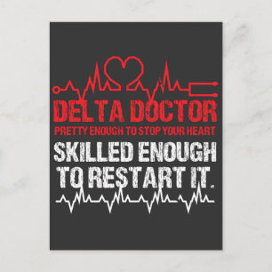 Delta Doctor Shirt for Physician Sorority Postcard