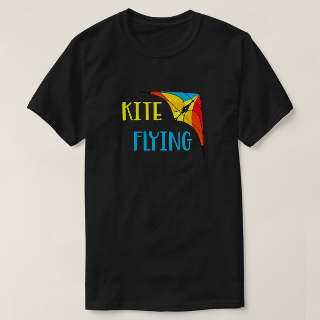Delta Glider Hang Gliding Stunt Kite Gift T-Shirt (Design Front)