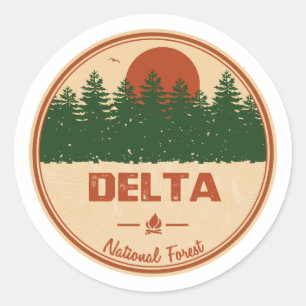 Delta National Forest Classic Round Sticker