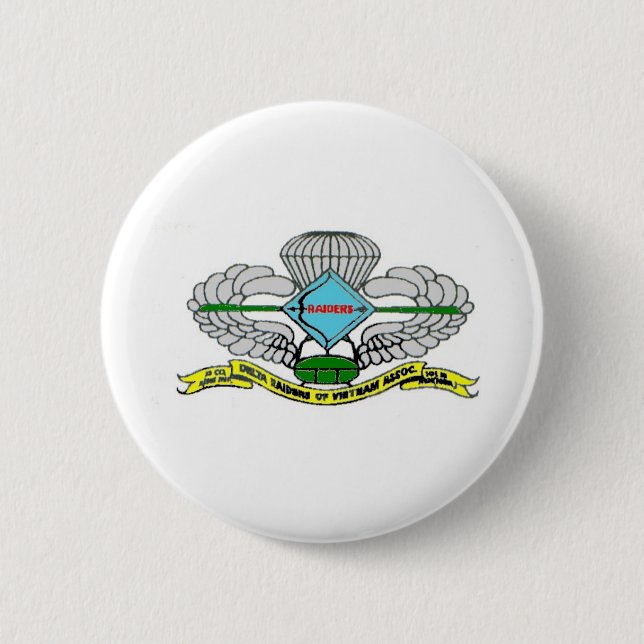 DELTA RAIDERS 6 CM ROUND BADGE (Front)
