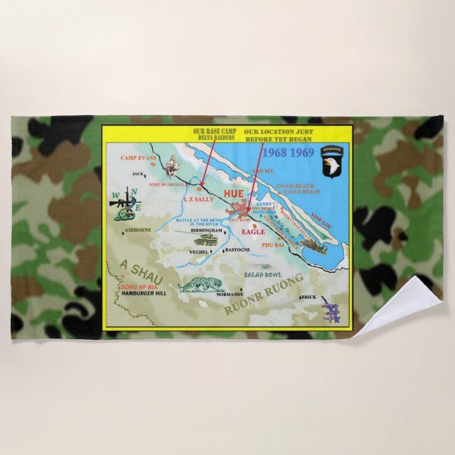 DELTA RAIDERS AO (Area of Operation) Beach Towel (Front)