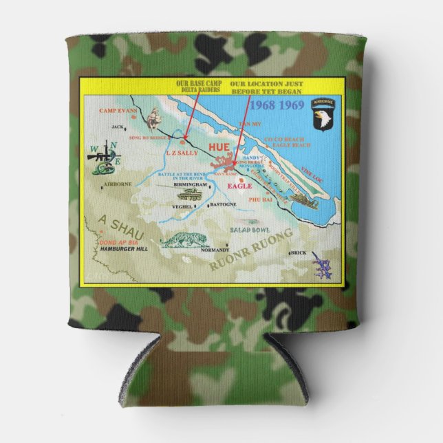 DELTA RAIDERS AO (Area of Operation) Can Cooler (Front)