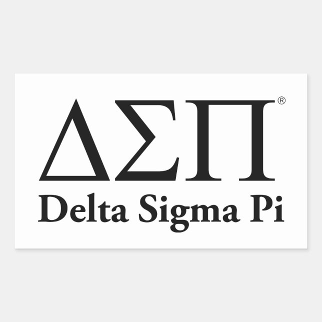 Delta Sigma Pi Classic Logo Rectangular Sticker (Front)