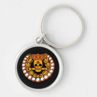 Delta Sigma Pi Skull Badge Key Ring
