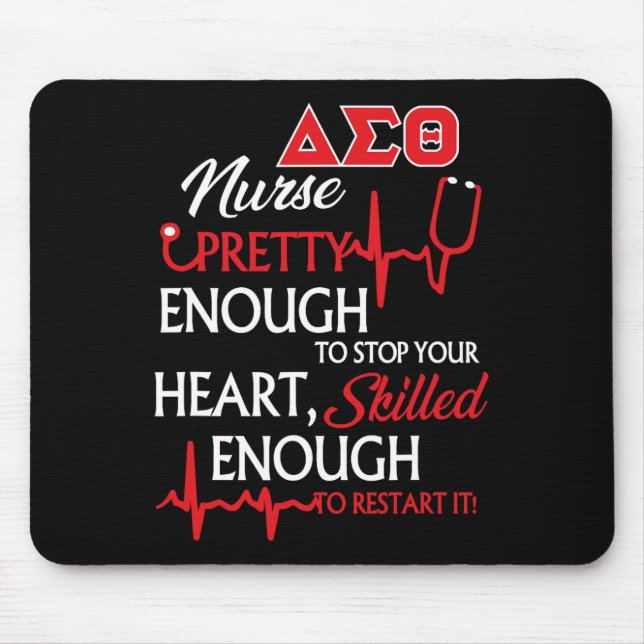 Delta Sigma Theta Sorority Nurse  Mouse Mat (Front)