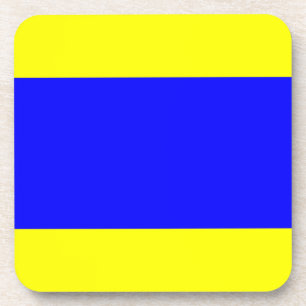 Delta Yellow Blue Coaster
