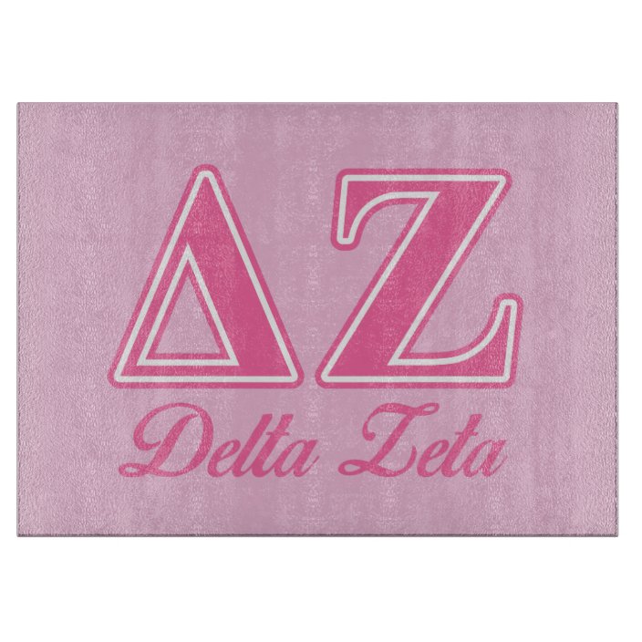 Delta Zeta Pink Letters Cutting Board | Zazzle.co.uk