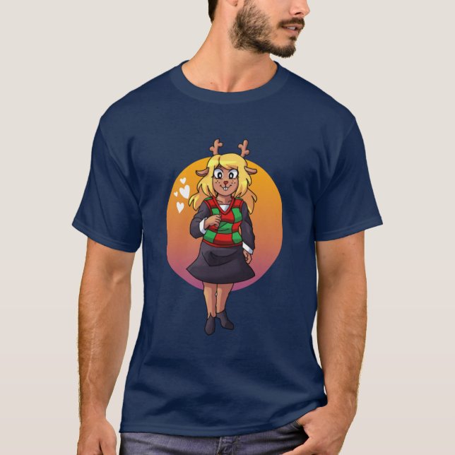 Deltarune Noelle Holiday so cute art friends T-Shirt (Front)
