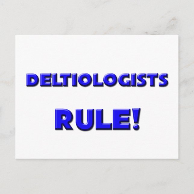 Deltiologists Rule! Postcard (Front)