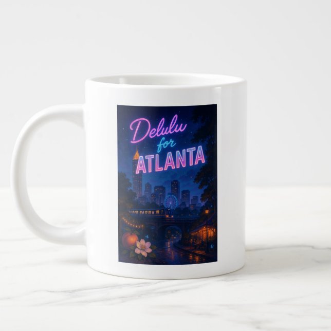 Delulu for Atlanta Large Coffee Mug (Left)