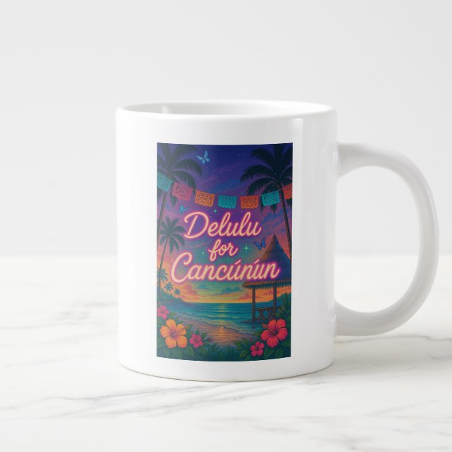 Delulu for Cancunun Large Coffee Mug (Right)