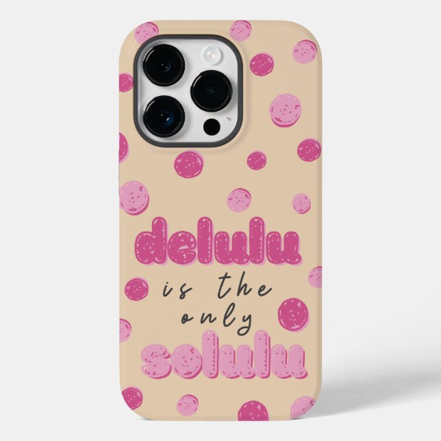 Delulu is The Only Solulu Fancy Cute Case-Mate iPhone Case (Back)