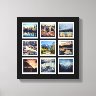 Deluxe 9 Photograph Grid Collage Canvas Print