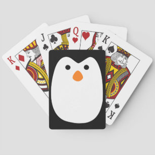 Deluxe adorably cute penguin face Playing Cards