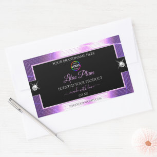 Deluxe Black Shiny Lilac with Logo Product Label